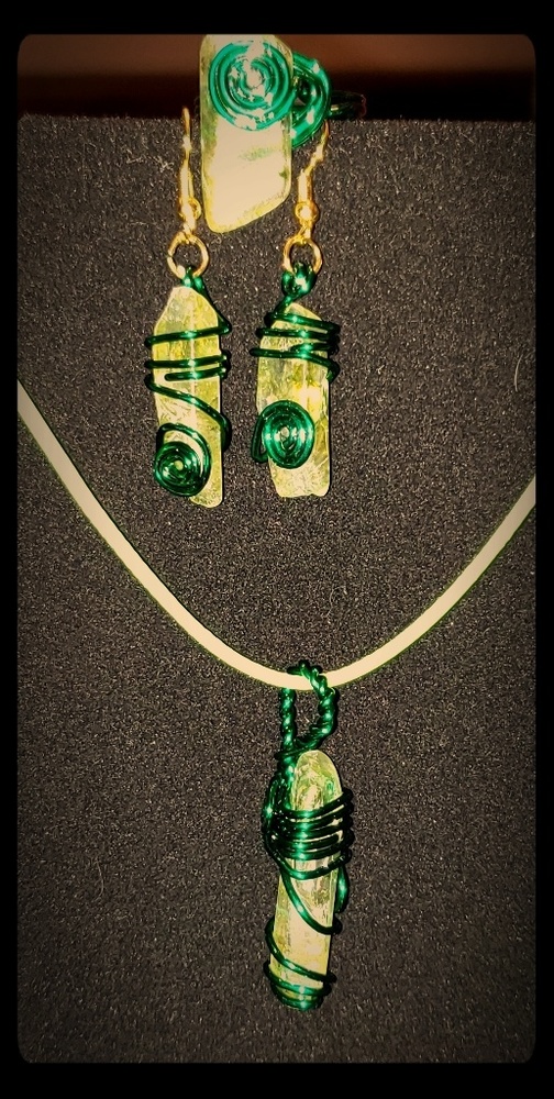 Citrus Yellow Crystals Jewelry Set